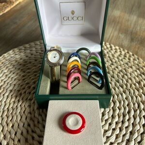 Gucci Gold Watch with Colorful Bezels
Passed Poshmark authentication inspection.